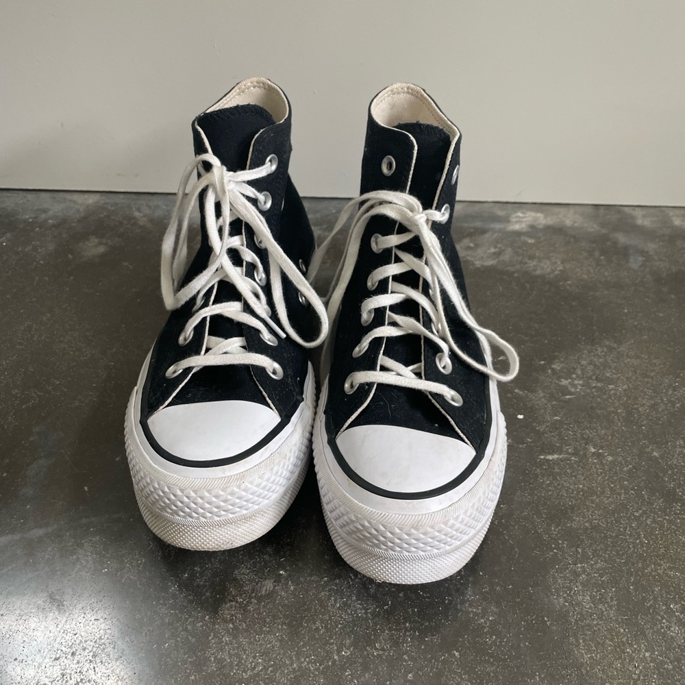 Converse Chuck Taylor All Star Lift Platform Canvas Black Sz 6